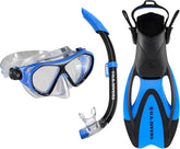 Aqua Lung Dorado Jr II Snorkel Combo, Blue/Black SR4074001M