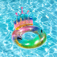 Poolmaster Rainbow Glitter Tiara Pool Tube 87172 alternate view 2