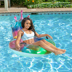 Poolmaster Rainbow Glitter Tiara Pool Tube 87172 alternate view 3