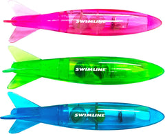 Swimline LED Light Up Torpedo Turbos Catch The Fish Game (3 Pack) 91751
