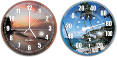 Swimline Hydrotools Poolside Wall Clock & Thermometer Combo Set 9260