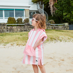 Dock & Bay Kids Quick Dry Poncho, Malibu Pink, Small PONCHK-CAB-SM-LTPNK